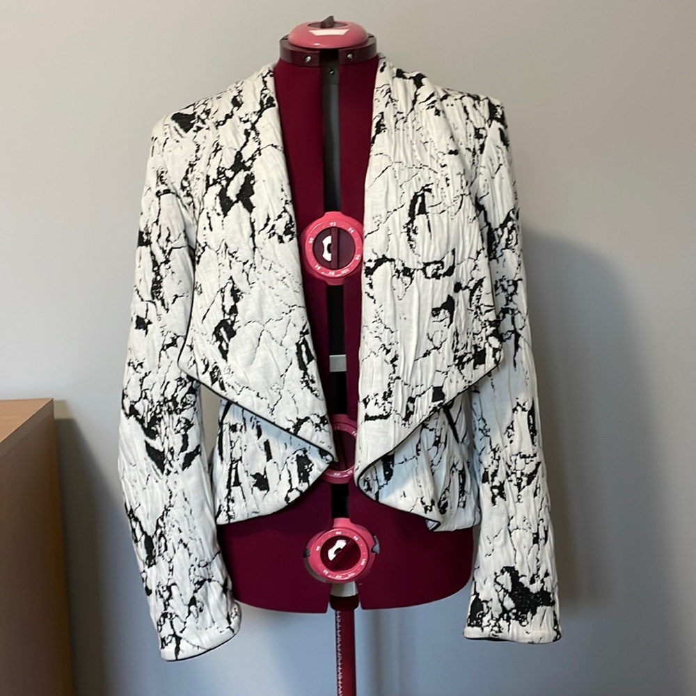 Calvin Klein white and black blazer